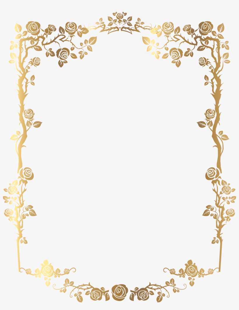 Decorative Rose Frame Png Clip Art Image, transparent png
