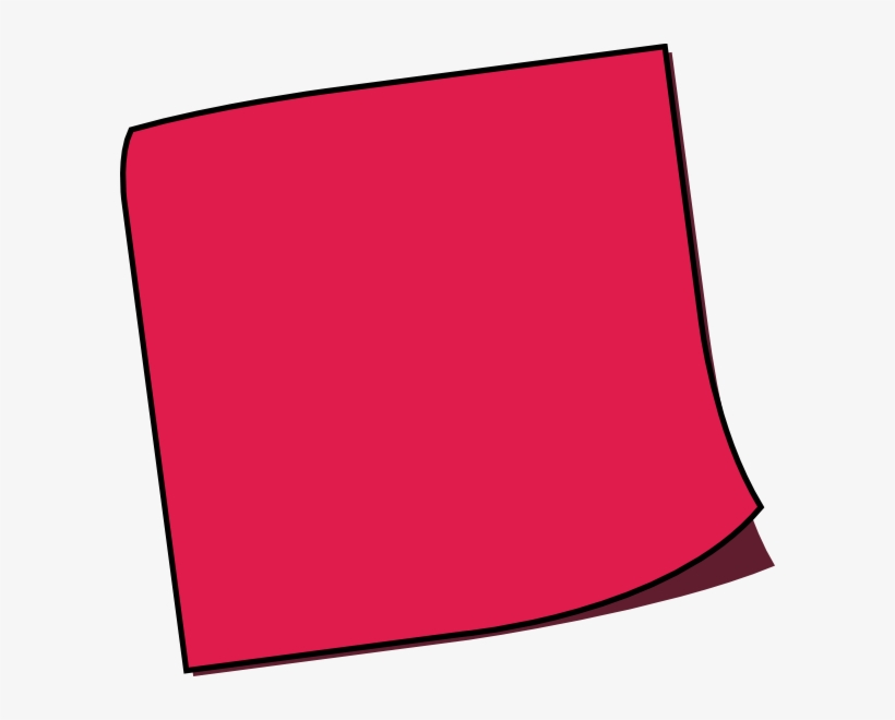 Objects - Red Post It Note, transparent png