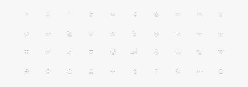 Social-gray - Transparent White Social Icons, transparent png