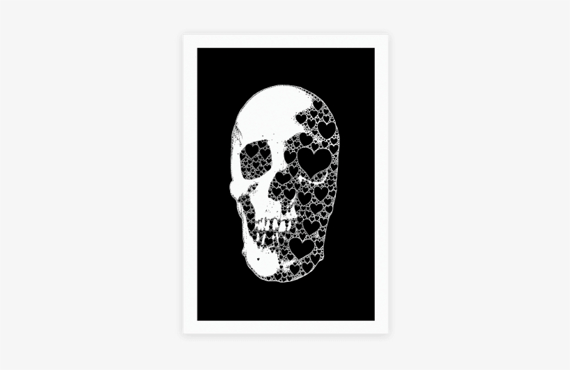 Heart Skull Poster - T-shirt, transparent png