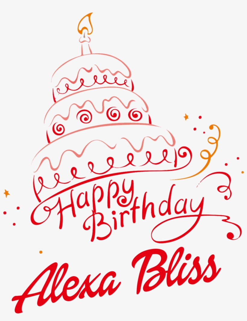Alexa Bliss Happy Birthday Vector Cake Name Png - Portable Network Graphics, transparent png