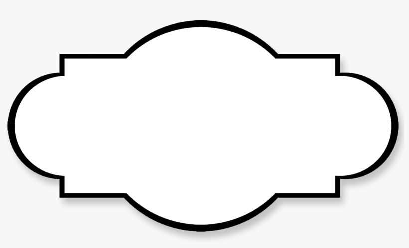 Simple Borders - Black And White Label Png, transparent png