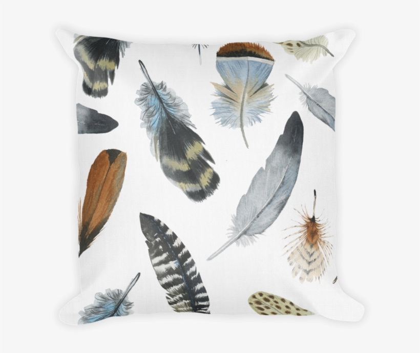 "watercolor Feather Land" Double-sided Print 18"x18" - Watercolor Painting, transparent png