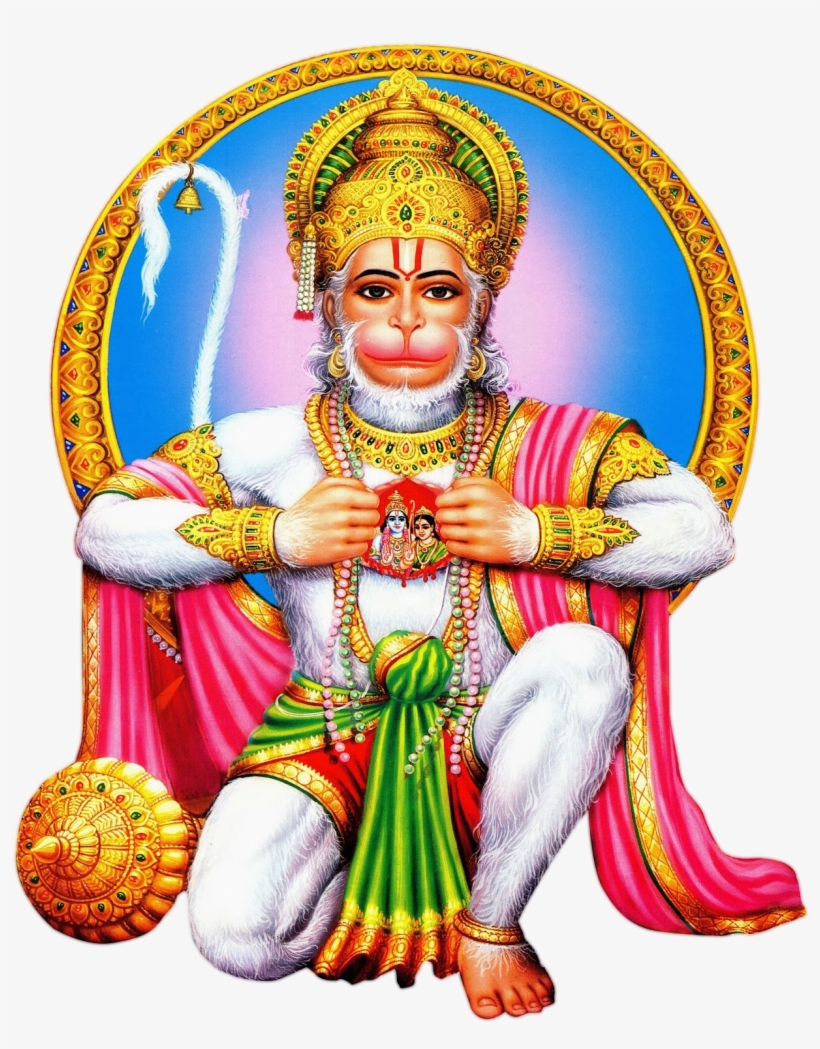 Hanuman Png Picture - Lord Hanuman Tearing His Chest, transparent png