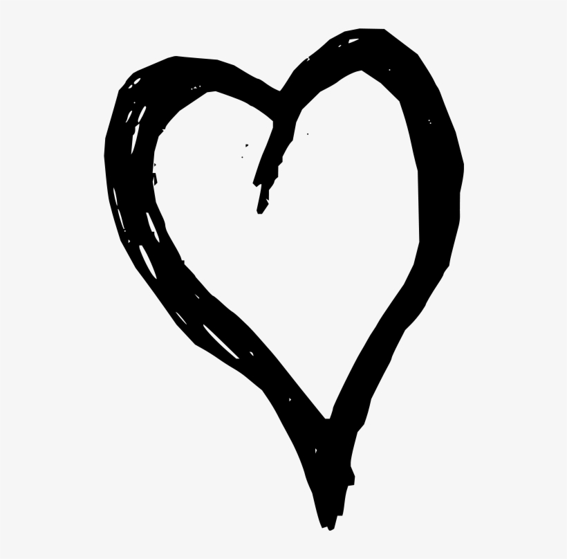 Clipart Info - Heart Sketch Black Png, transparent png