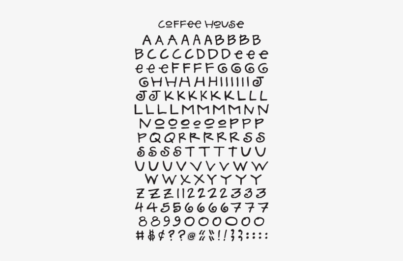 Coffee House Alphabet, Black Stickers - Mrs Grossman Mrs. Grossman's Stickers - Coffee House, transparent png