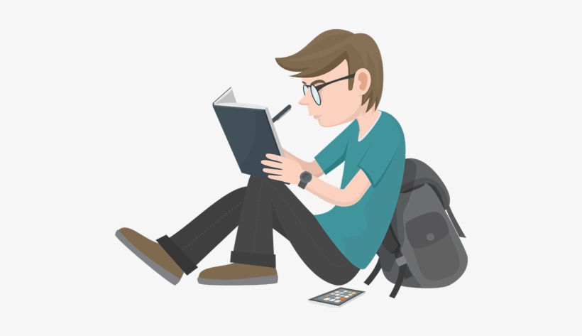 Writing Png Images - Teen Reading Book Png - 572x392 PNG Download - PNGkit