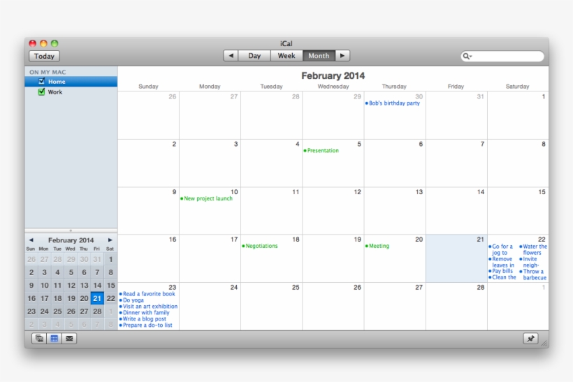 Export From Conceptdraw Mindmap To Apple Ical - Calendar, transparent png