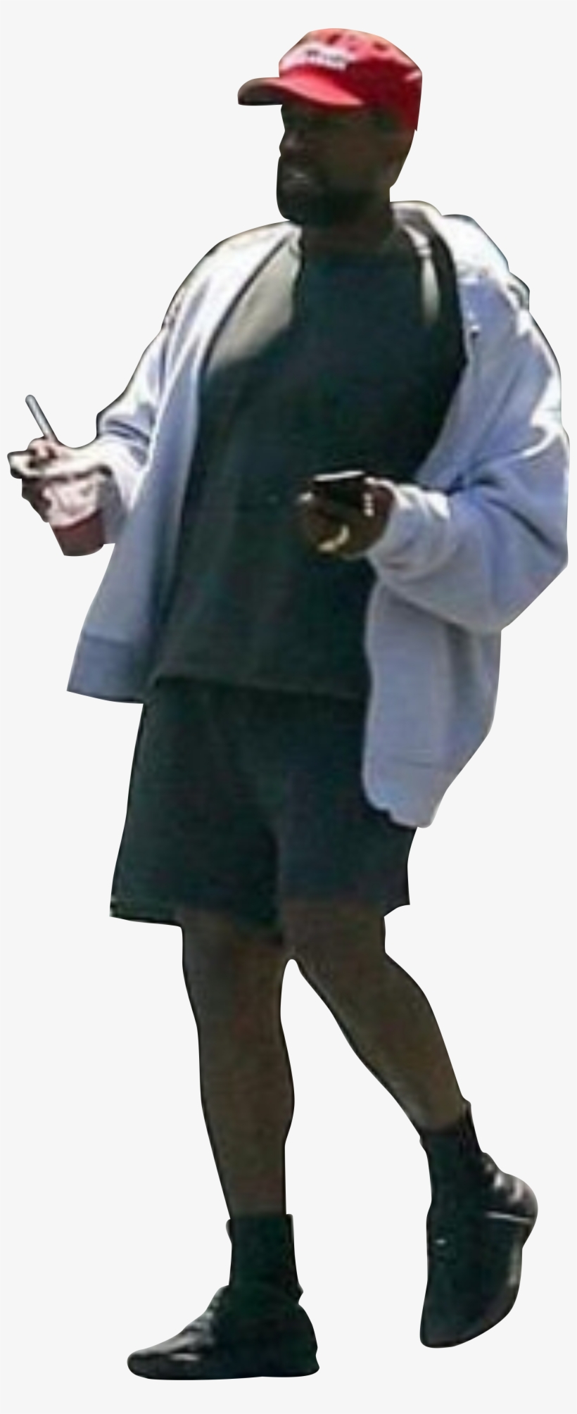 Personkanye West In Maga Hat - Kanye Make America Great Again, transparent png