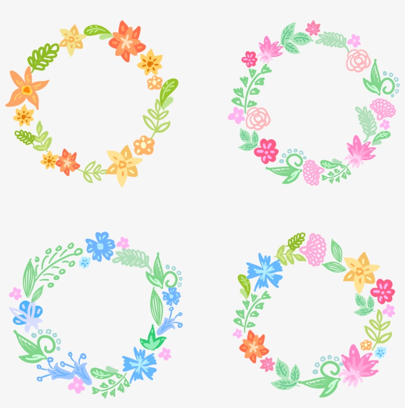 Watercolor - Wreath, transparent png