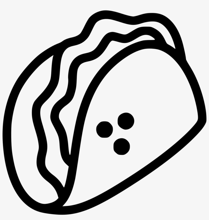 Png File - Taco Vector Png White, transparent png
