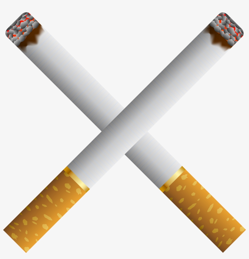 Jpg Stock Two Crossed Cigarettes Png - Cigarette Clip Art, transparent png
