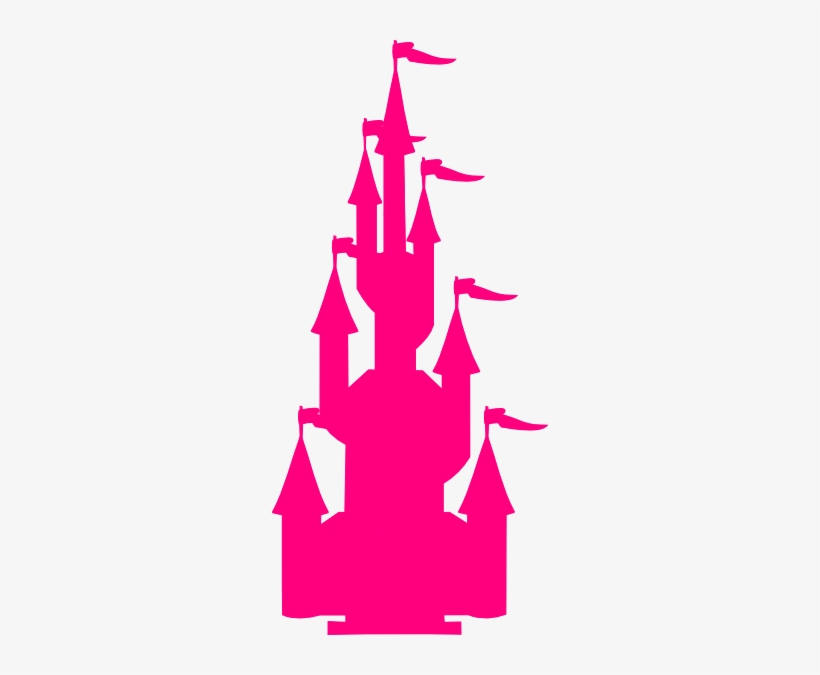 Pink Castle Clip Art At Clker - Castle Silhouette Purple Png, transparent png