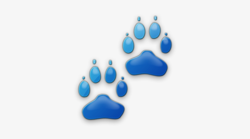 Paw Clipart Blue Dog - Blue Cat Paw Prints, transparent png