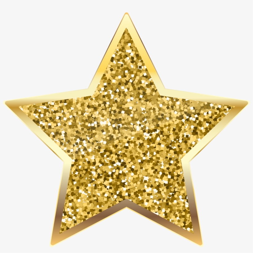 Golden Deco Star Transparent Png Clip Art, transparent png