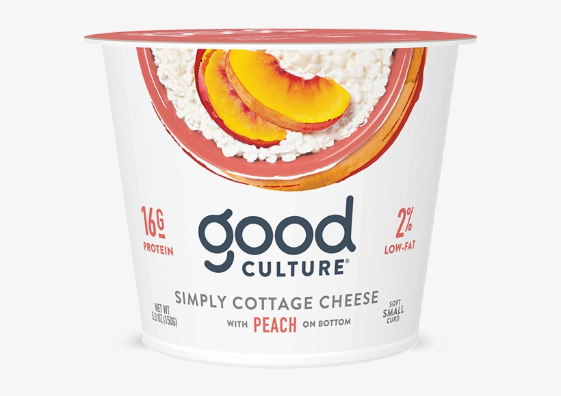 Peach-natural - Good Culture Simply Cottage Cheese, transparent png