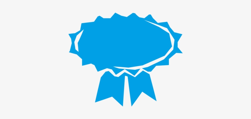 Ribbon Rosette Computer Icons Blue Award - Azul Clipart Imagem De Medalha Azul Png, transparent png