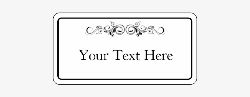 4" X 2" - Name Tag, transparent png