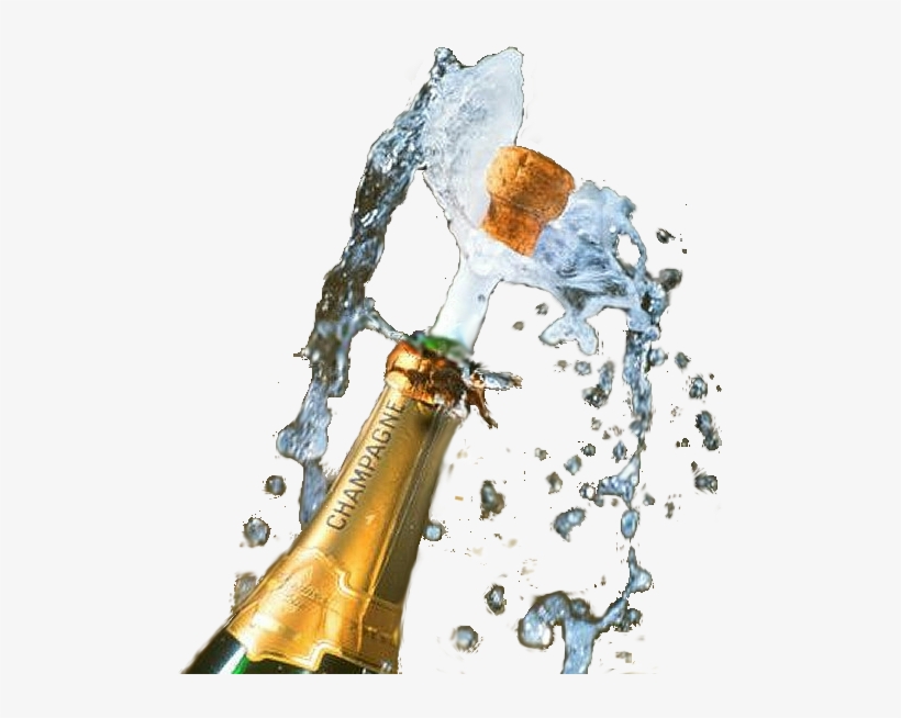 Popped Champagne Bottle Png, transparent png