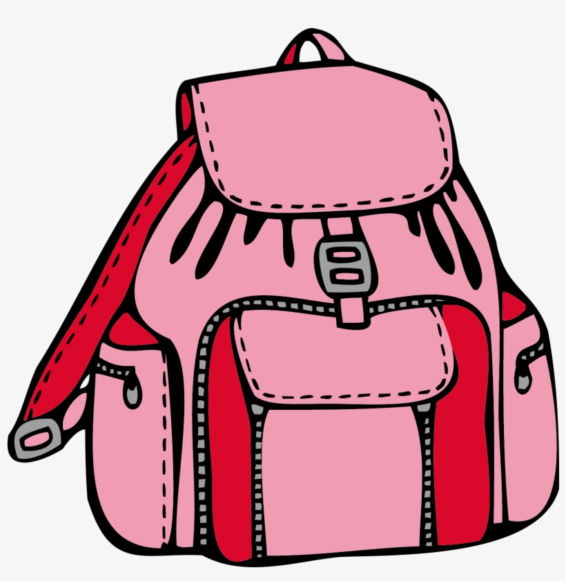 Svg Freeuse Stock Backpack Clipart Pink Backpack - Bookbag Png, transparent png