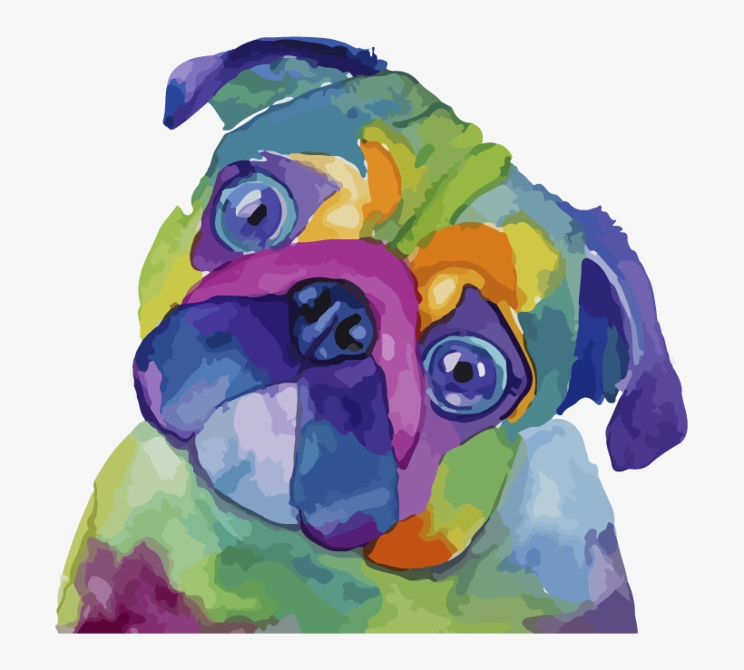 Watercolor Dog Printed Transfers - Watercolor Painting, transparent png