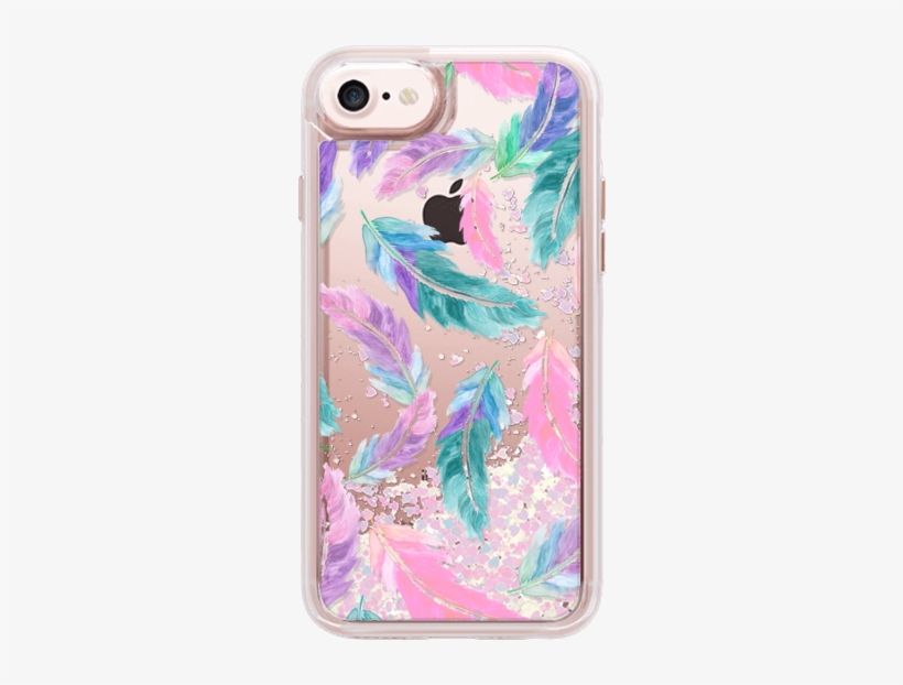 Girly Trend Casetify Iphone Liquid Glitter Case Pastel - Zazzle Pastellrosa-türkis-aquarell Versieht Muster, transparent png