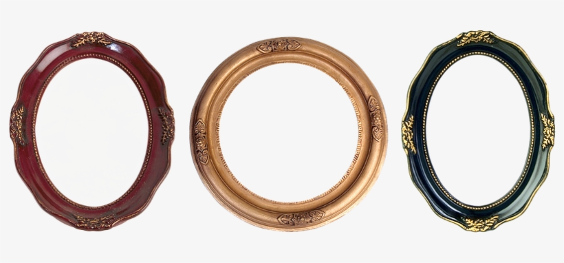 Frame Carved Gold Baguette Filigreed Ornam - Oval Frame, transparent png