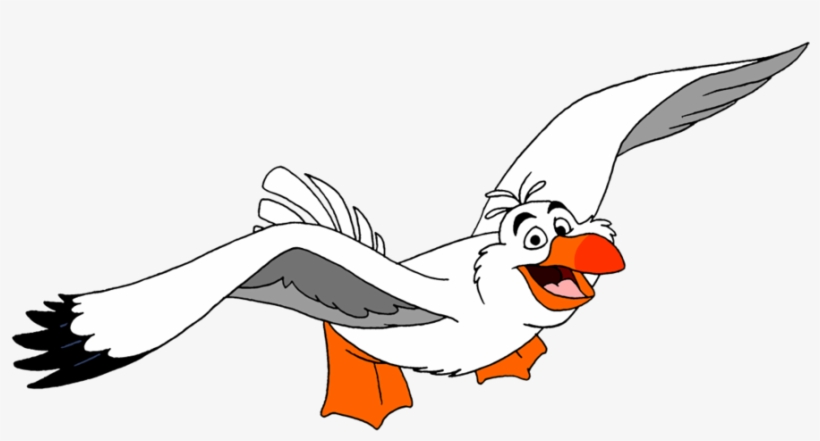 Seagull Clipart Little Mermaid - Little Mermaid Characters Scuttle, transparent png