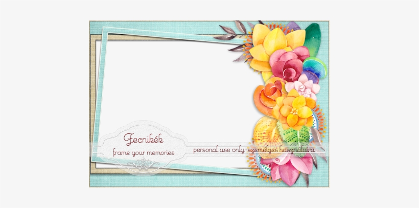 Watercolor Flowers Frame - Picture Frame, transparent png