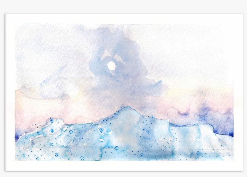 Watercolor Landscapes With Mapping Overlay - Painting, transparent png