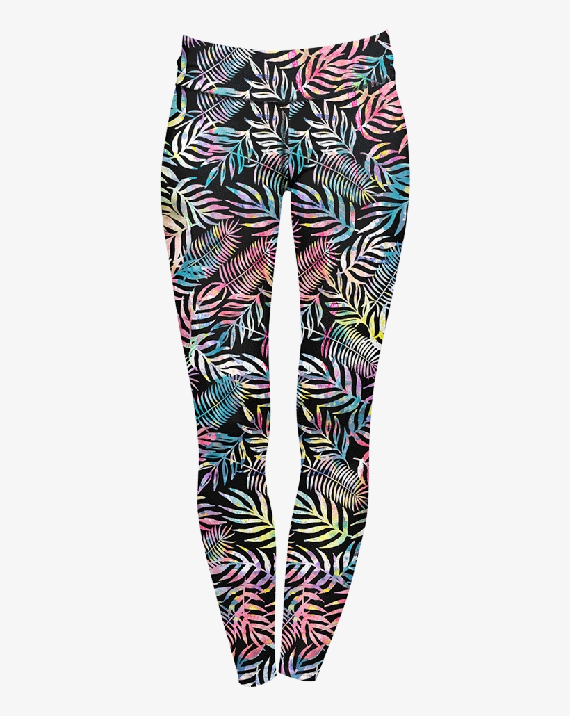 Rainbow Jungle Leggings - Leggings, transparent png
