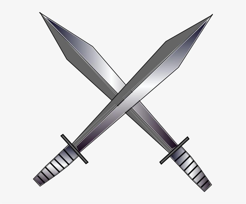Cross Swords Clip Art At Clker - Sword Clip Art, transparent png