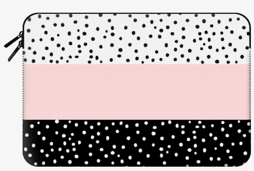Casetify Macbook Pro 15 Macbook Sleeve - Zazzle Pink White Black Watercolor Polka Dots Bandana, transparent png