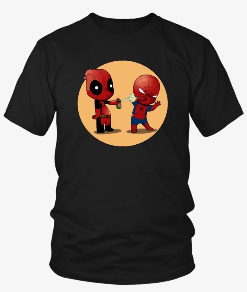 Spiderman And Deadpool Shirt Cute Deadpool Spraying - Polo Shirt With Fish, transparent png