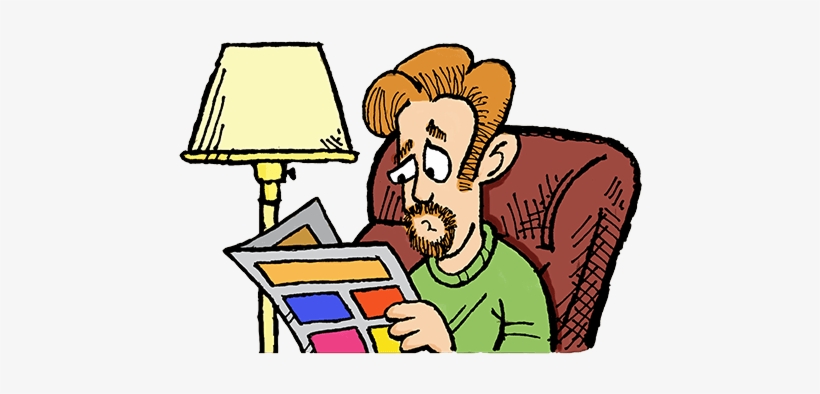 Women Read Newspaper Cartoon, transparent png