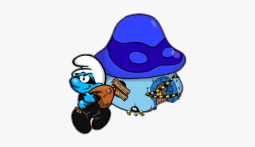 Thief Smurf - Smurfs Village All Huts, transparent png