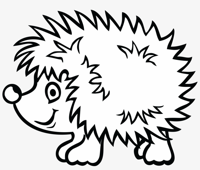 , , - Hedgehog Clipart Black And White, transparent png