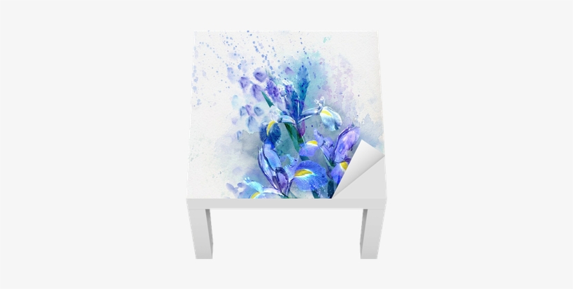 Watercolor Iris Background, transparent png