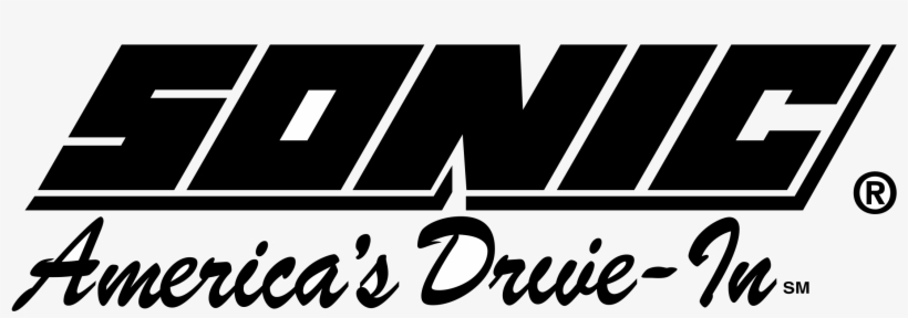Sonic Logo Png Transparent - Sonic Drive In Logo Black And White, transparent png