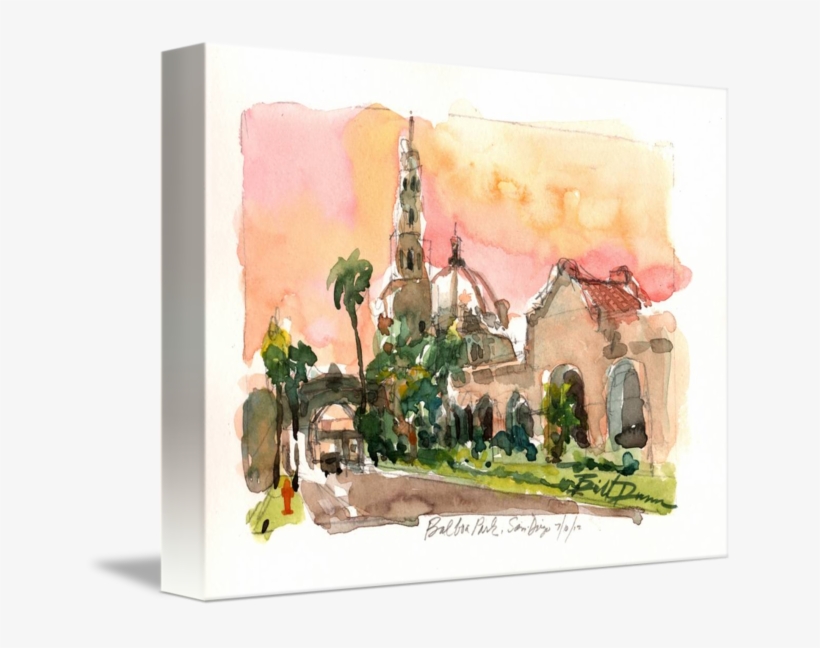 Study For Balboa Park By William Dunn Black And White - Drawing, transparent png