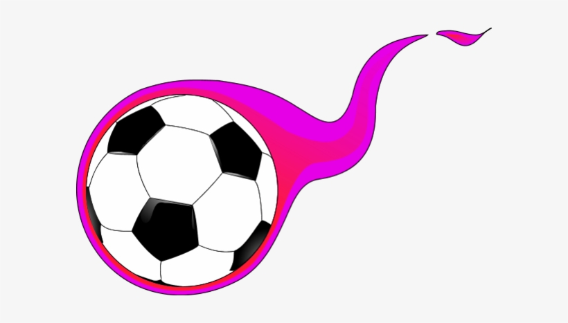 Soccer Ball With Tailing Flame - Soccer Ball Pink Png, transparent png
