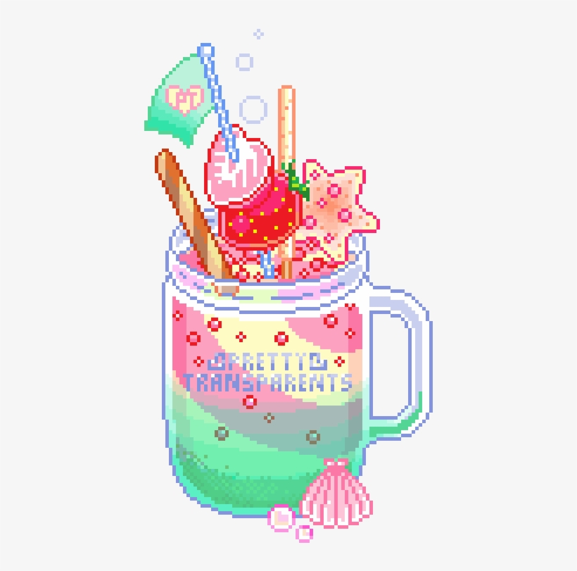 Food Clipart Transparent Png Tumblr - Pixel Art Pastel Food, transparent png
