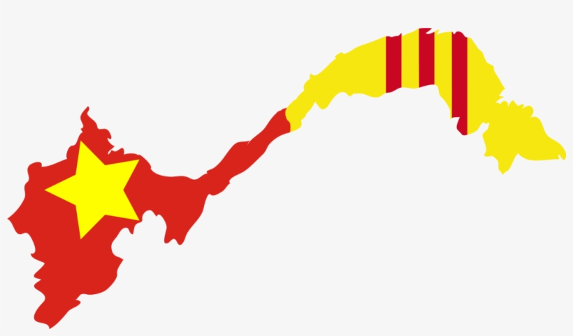 South Vietnam Flag Map, transparent png