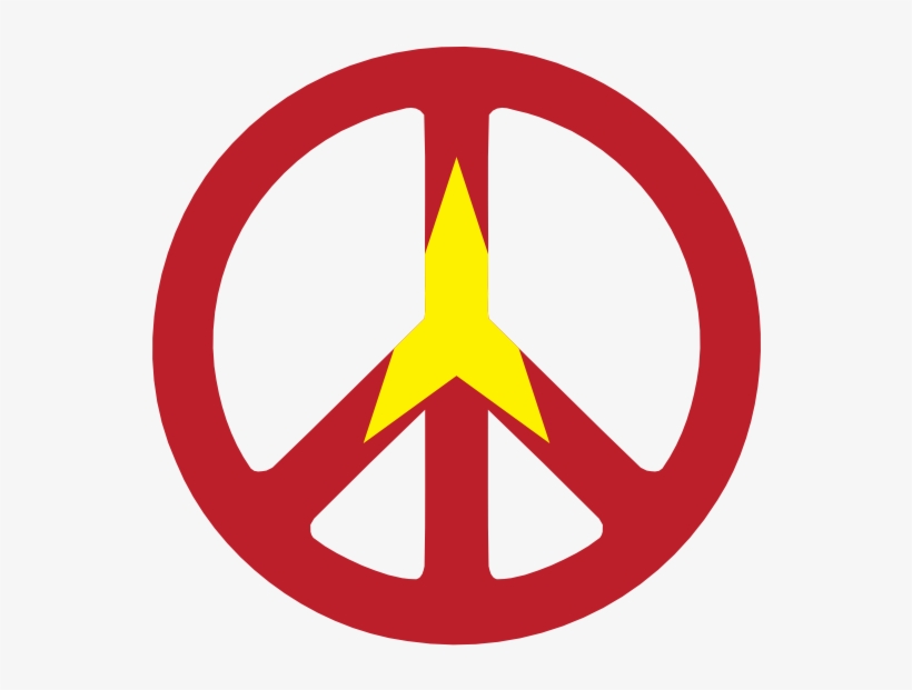 Vietnam Flag Peace Symbol Cnd Logo Nik Bear Brown Facebook - Pink Peace Sign, transparent png