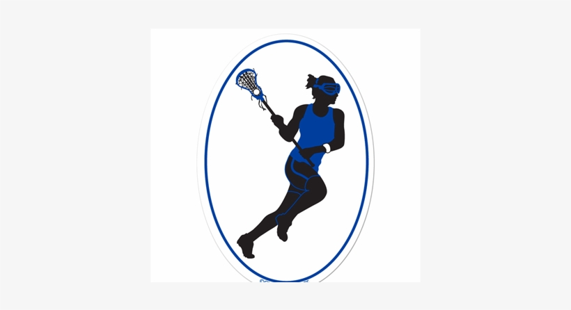 2018 Girl's Fall Lacrosse Academy - Lacrosse Girl Oval Car Magnet (blue/black), transparent png