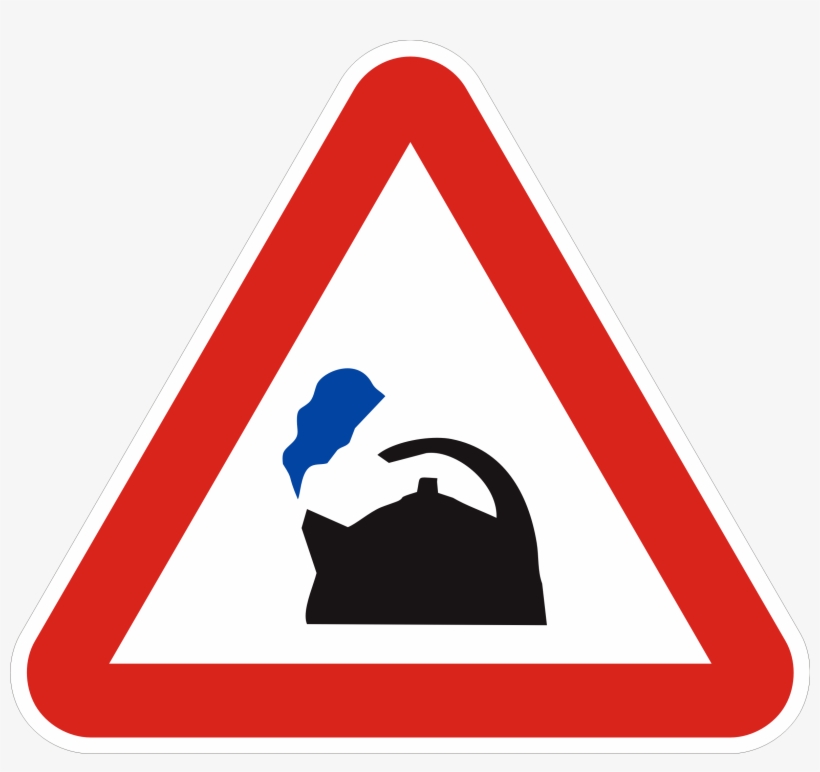 Sign «kettle Driving» In Png Format - Loose Gravel Road Sign ...