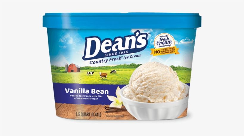 Dean's Country Fresh Premium Vanilla Bean Ice Cream - Dean's Ice Cream, transparent png