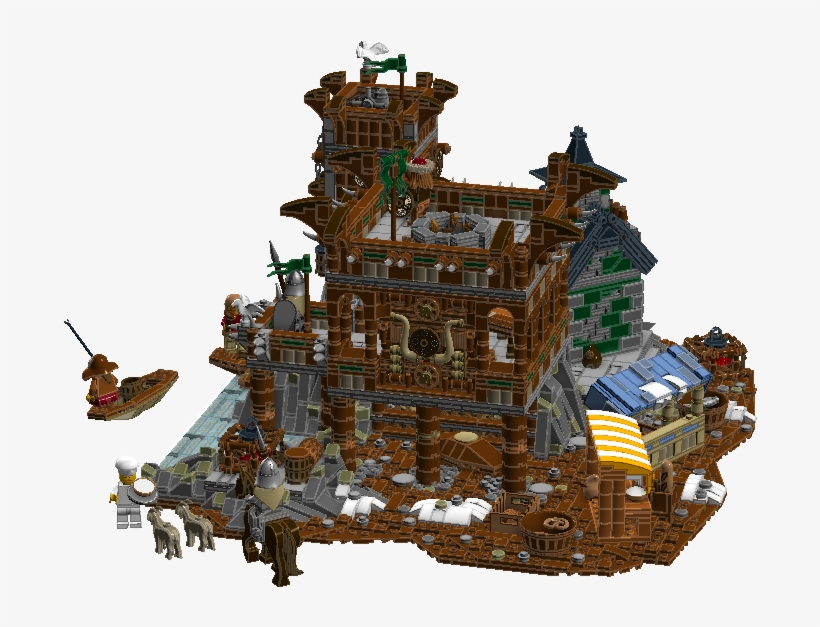 Medieval Port - Galleon, transparent png