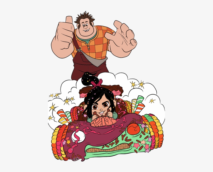 Taffyta Wreck It Ralph, Vanellope In Her Kart - Wreck It Ralph Art Png, transparent png