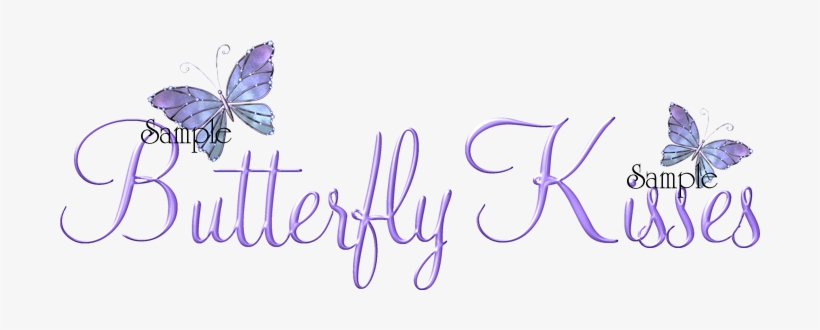 Kiss Clipart The Word - Lettering Of Word Butterfly, transparent png